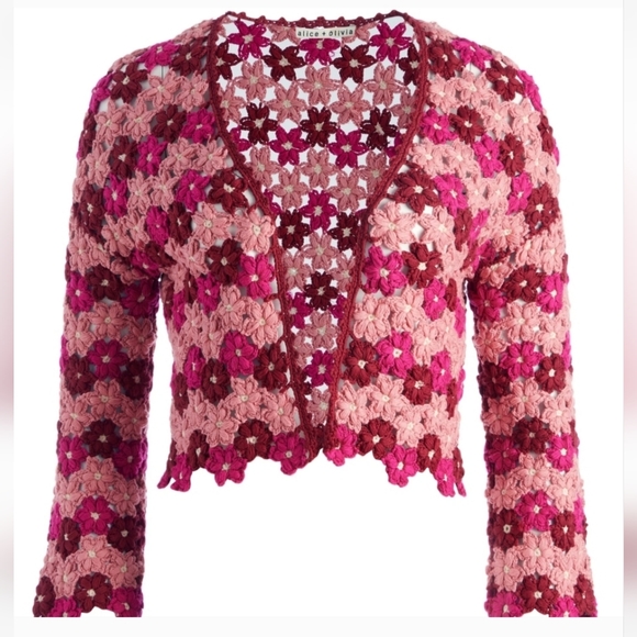 Alice + Olivia Sweaters - ALICE + OLIVIA Flower Cardigan